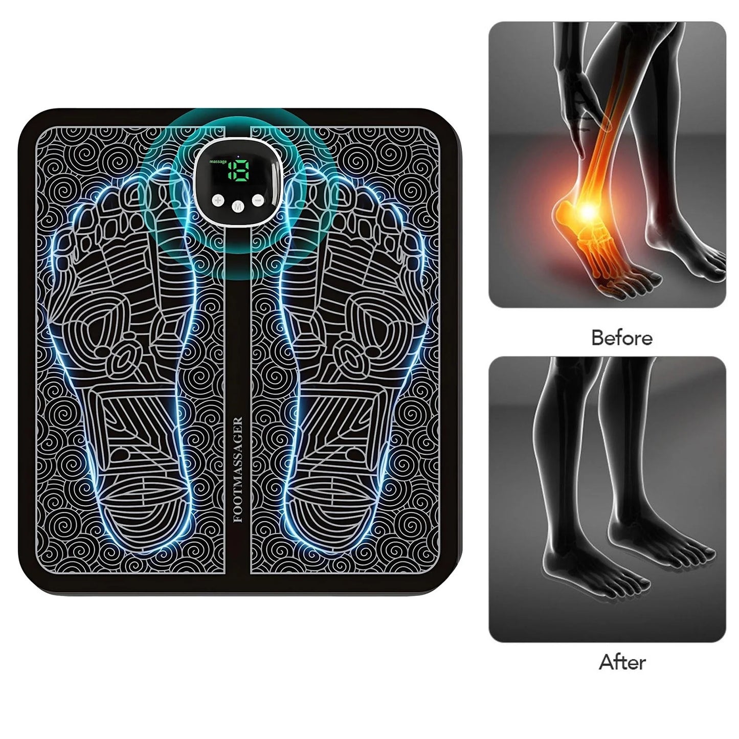 Foot Massager for Neuropathy Feet, Whole Body Massager for Neuropathy, Foot Massager for Circulation and Pain Relief, for Those Who Stand and Work All Day